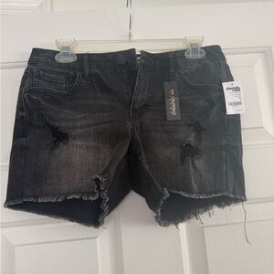 Denim Distressed Shorts